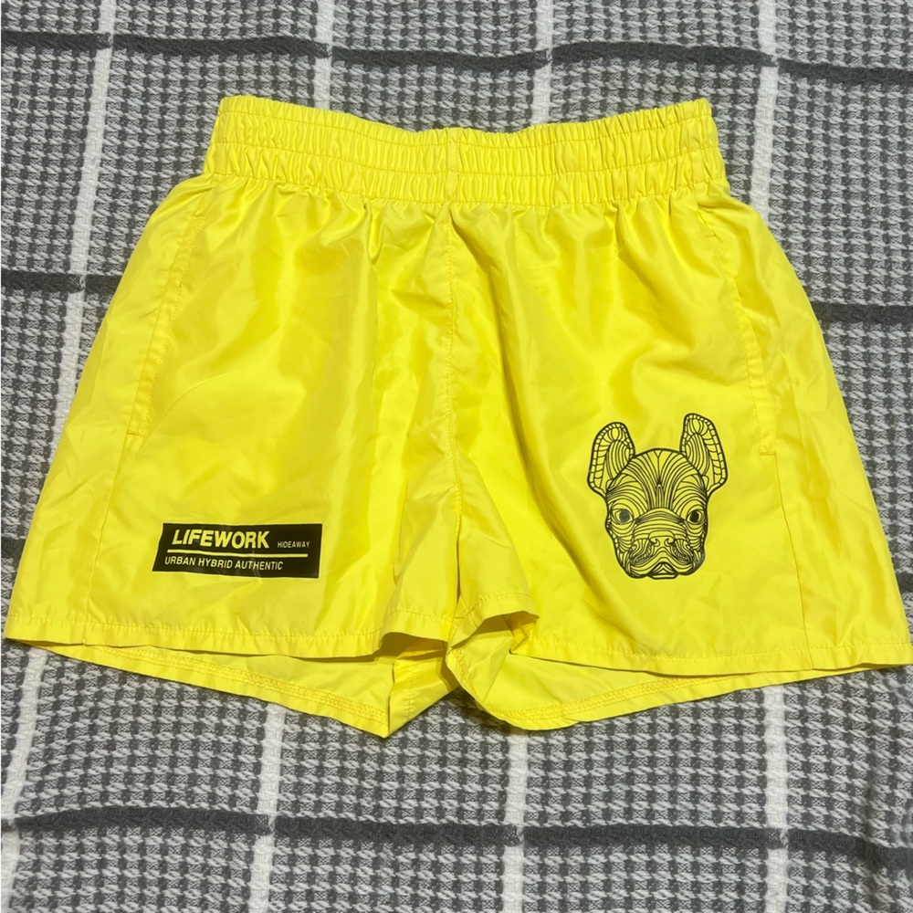 Yellow Lifework Athletic Shorts medium